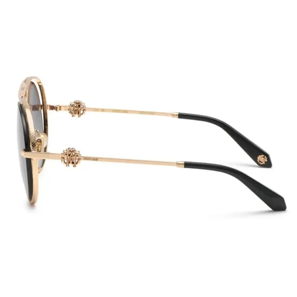 New! Roberto Cavalli SRC032M 0300 Rose Gold Aviator Sunglasses, Authentic